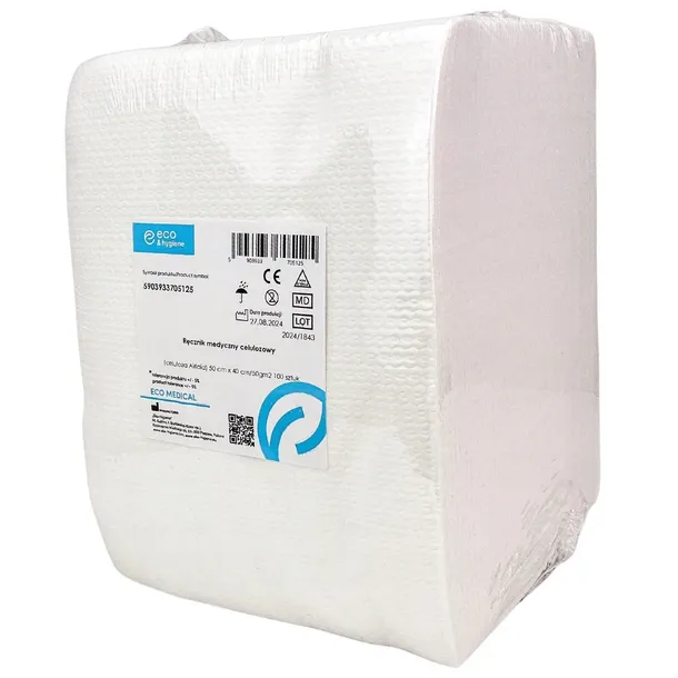 Ręcznik FRYZJERSKI medyczny celulozowy AIRLAID w składce 50x40cm 100szt.