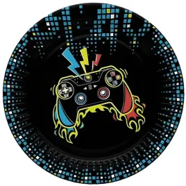 talerzyki-papierowe-gaming-pad-czarny-maki-18-cm-8-szt