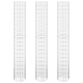 okragle-donice-gabionowe-podniesione-3-szt-stal-o30x200-cm