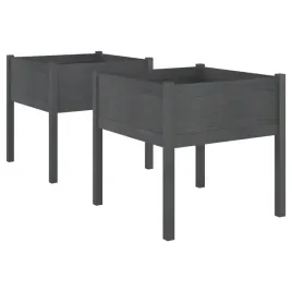 donice-ogrodowe-2-szt-szare-70x70x70-cm-drewno-sosnowe