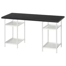 ikea-lagkapten-spand-biurko-czarnobraz-bialy-140x60-cm