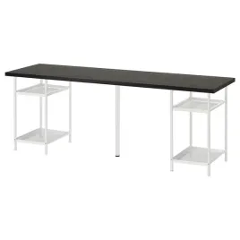 ikea-lagkapten-spand-biurko-czarnybraz-bialy-200x60-cm