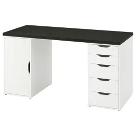 ikea-lagkapten-alex-biurko-czarnybraz-bialy-140x60-cm