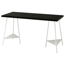 ikea-lagkapten-tillslag-biurko-czarnybraz-bialy-140x60-cm