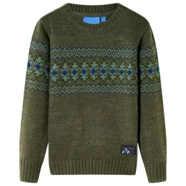 sweter-dzieciecy-z-dzianiny-khaki-104
