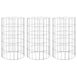 okragle-donice-gabionowe-podniesione-3-szt-stal-o30x50-cm