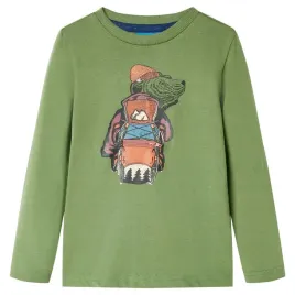 koszulka-dziecieca-z-dlugimi-rekawami-khaki-128