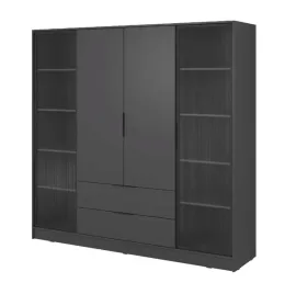 szafa-4-drzwiowa-z-szufladami-szklo-4d2sz-206cm-grafit-kali-ps-4-kolory