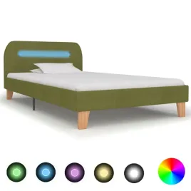 rama-lozka-z-led-zielona-tapicerowana-tkanina-90-x-200-cm
