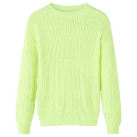 sweter-dzieciecy-z-dzianiny-zolty-neonowy-140