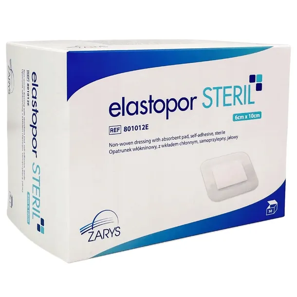 Elastopor STERIL 6x10cm opatrunek włókninowy plaster z opatrunkiem 50szt.