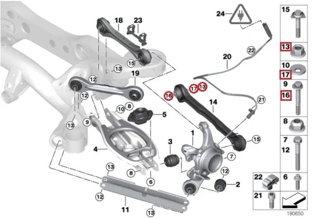 sruba-mimosrodowa-wahacza-tyl-bmw-e90-e91-e81-e87-stan-nowy