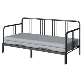 ikea-fyresdal-lezanka-z-2-materacami-czarny-agotnes-twardy-80x200-cm