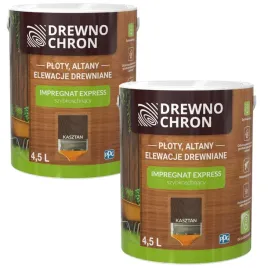 zestaw-drewnochron-express-2x45l-impregnat-do-drewna-kasztan-9l