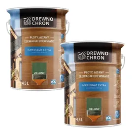 zestaw-drewnochron-extra-2x45l-impregnat-do-drewna-zielony-9l