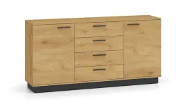 komoda-duza-2drzwiowa-z-szufladami-2d4sz-170cm-dab-stylowy-czarny-moreno-ml
