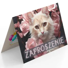 zaproszenie-kot-kotek-roze-na-urodziny-dziecka-koperta-gratis