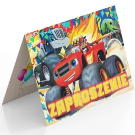 zaproszenie-blaze-i-mega-maszyny-na-urodziny-dziecka-koperta-gratis