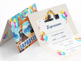 zaproszenie-koparka-budowa-sany-na-urodziny-dziecka-koperta-gratis