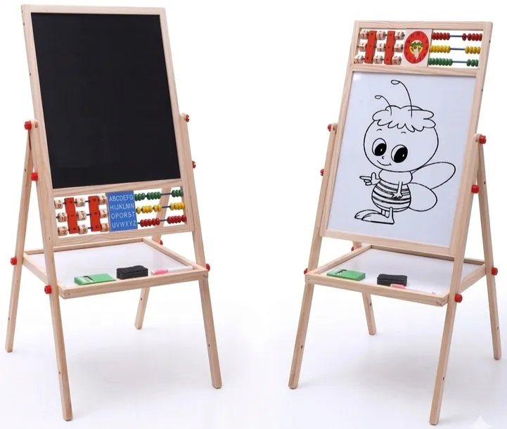 Tablica dwustronna magnetyczna kredowa dla dzieci 8w1