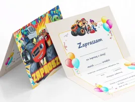 zaproszenie-blaze-i-mega-maszyny-na-urodziny-dziecka-koperta-gratis