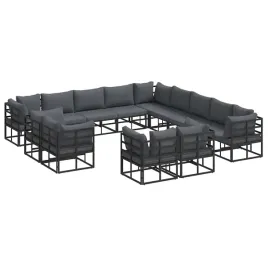 zestaw-sof-na-ogrod-z-poduszka-13-pcs-czarny-aluminium
