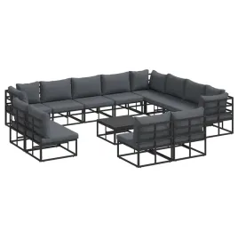zestaw-sof-na-ogrod-z-poduszka-13-pcs-czarny-aluminium