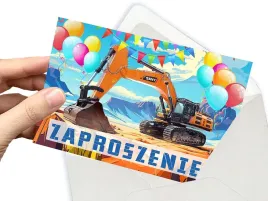 zaproszenie-koparka-budowa-sany-na-urodziny-dziecka-koperta-gratis