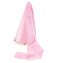 czapka-ksiezniczki-rozowa-z-welonem-cekiny-zlote-bajka