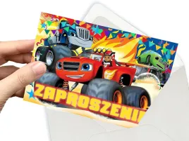 zaproszenie-blaze-i-mega-maszyny-na-urodziny-dziecka-koperta-gratis