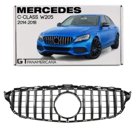 mercedes-c-class-w205-2014-2018-grill-gt-panamericana-srebrny