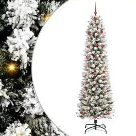 sztuczna-choinka-zielono-bialy-240-cm-pvc-metal-i-plastik