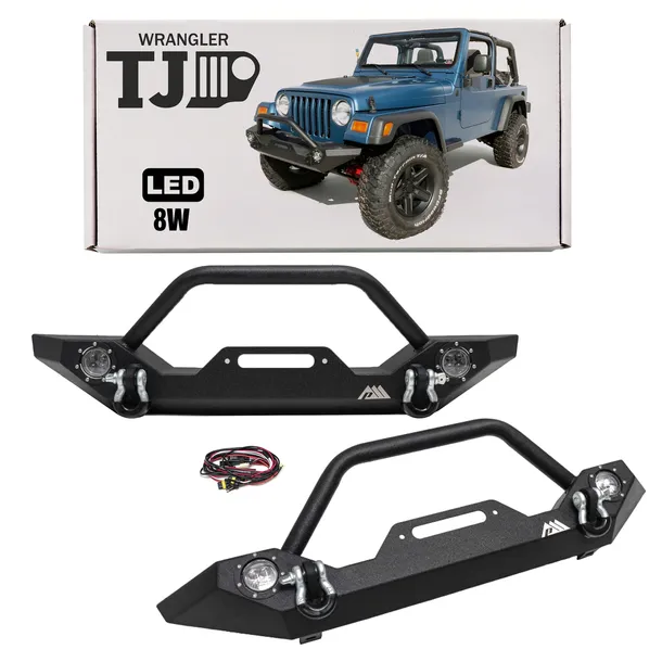 JEEP WRANGLER YJ/TJ 1987-2006 ZDERZAK PRZEDNI Z LED ASPEN 510034