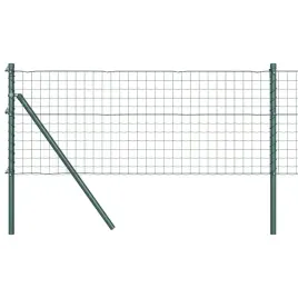 ogrodzenie-z-slupkami-zielony-0-8-x-25-m-stal