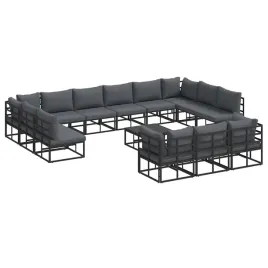 zestaw-sof-na-ogrod-z-poduszka-14-pcs-czarny-aluminium