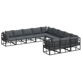 zestaw-sof-na-ogrod-z-poduszka-11-pcs-czarny-aluminium