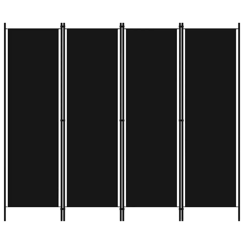 parawan-4-panelowy-czarny-200-x-180-cm