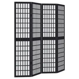 parawan-pokojowy-4-panelowy-czarny-lite-drewno