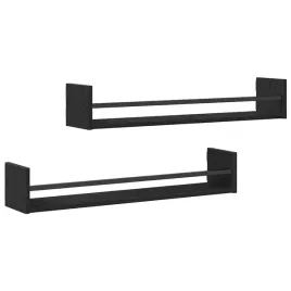 polka-scienna-z-polka-2-pcs-czarny-dab-80-x-16-x-14-cm