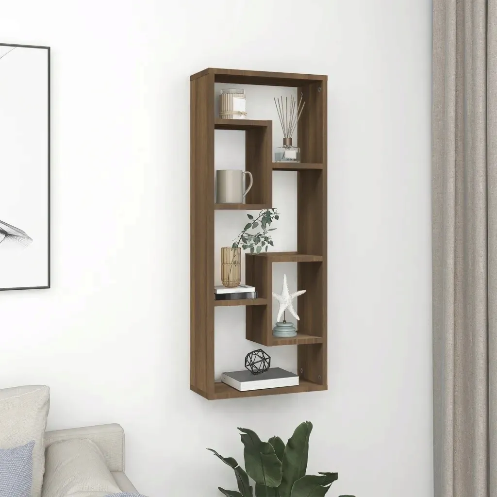 polka-scienna-brazowy-dab-36x16x90-cm