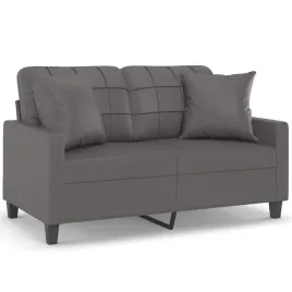 2-osobowa-sofa-z-poduszkami-szara-120-cm-sztuczna-skora