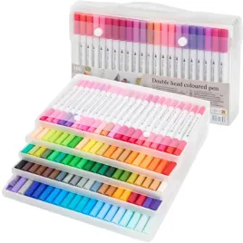 markery-podwojne-100-kolorow-brush-cienkopis-zestaw-w-etui-xxl