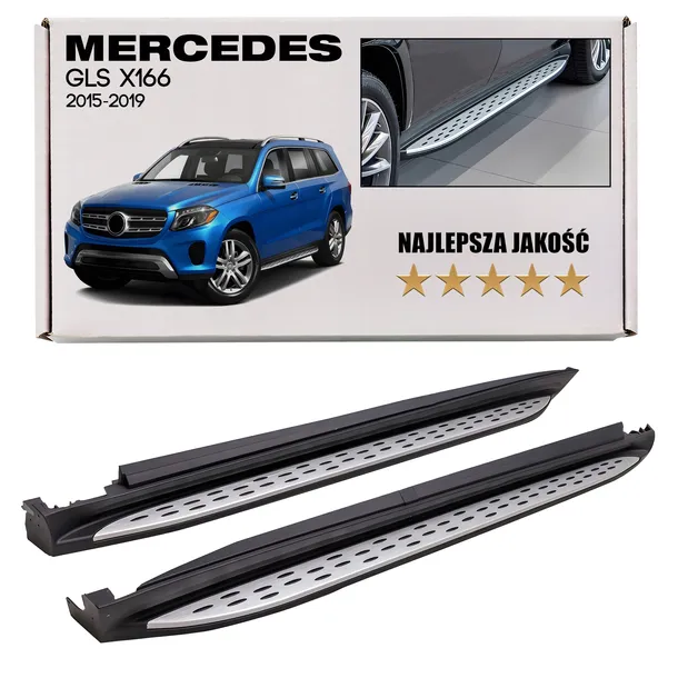 MERCEDES GLS X166 2015-2019 STOPNIE BOCZNE PROGI 1666900075 + ŚRUBY