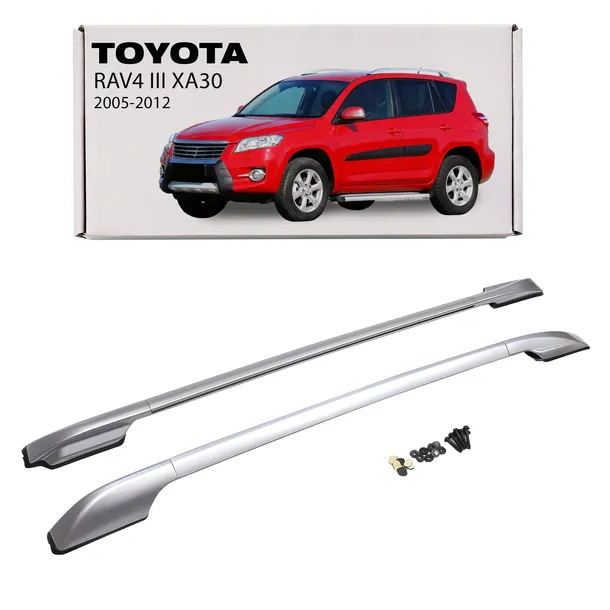 TOYOTA RAV4 III XA30 2005-2012 SREBRNE RELINGI DACHOWE OEM