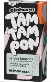 einhorn-tampony-bio-normalo-16-szt-100percent-bawelna-organiczna