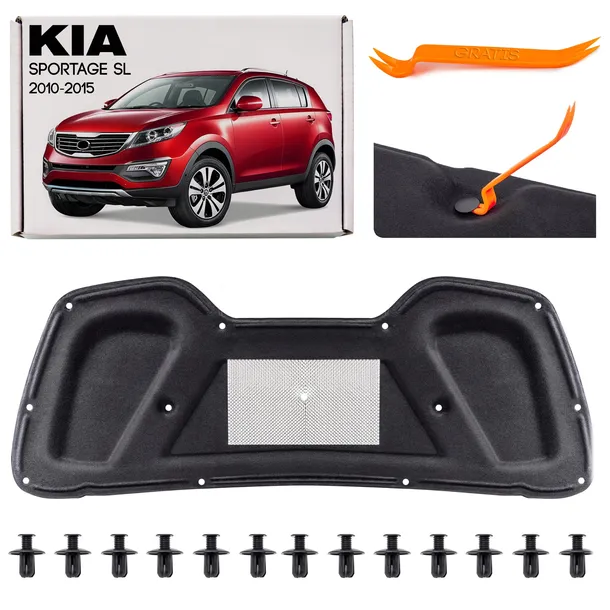 KIA SPORTAGE III SL 2010-2015 WYGŁUSZENIE MASKI 811253W000 + SPINKI