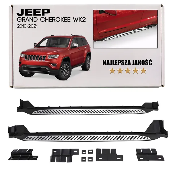 JEEP GRAND CHEROKEE IV WK2 2010-2021 STOPNIE BOCZNE PROGI + ŚRUBY