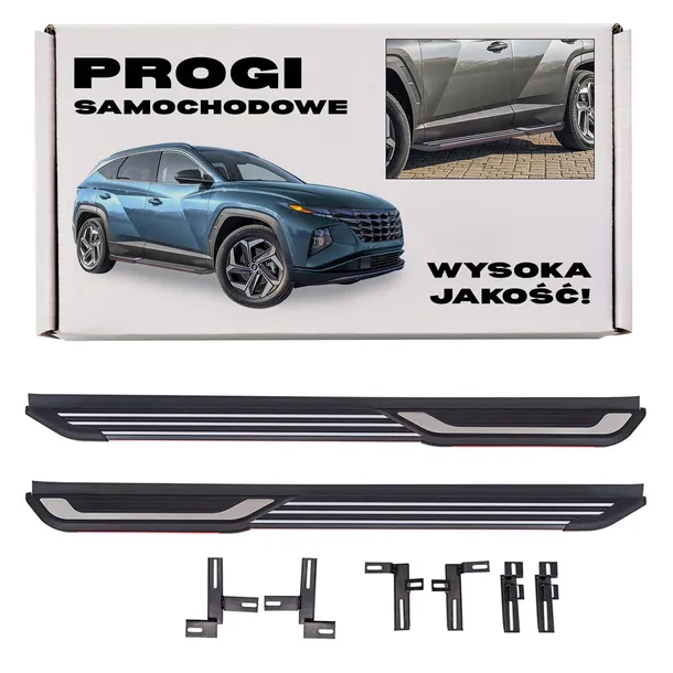 HYUNDAI TUCSON IV NX4 2020+ STOPNIE BOCZNE PROGI SAMOCHODOWE + ŚRUBY