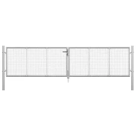 brama-ogrodowa-galwanizowana-stal-415x125-cm-srebrna