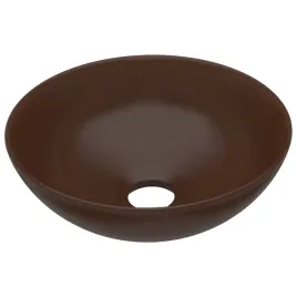 umywalka-lazienkowa-ceramiczna-ciemnobrazowa-okragla